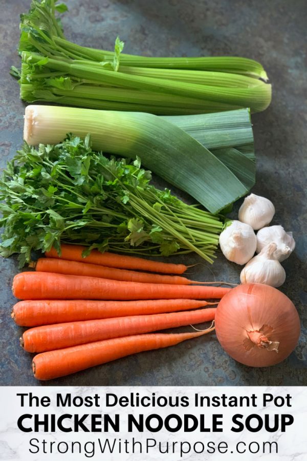 The Most Delicious Instant Pot Chicken Noodle Soup Strong with Purpose