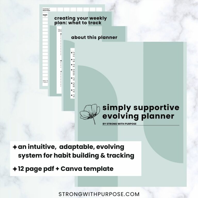 Simply Supportive Evolving Planner - Strong with Purpose